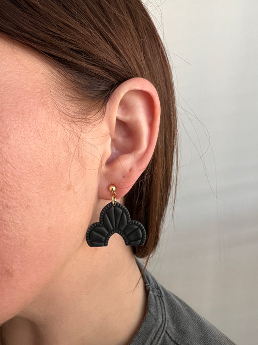 Auskarai Juoda "ARKA"