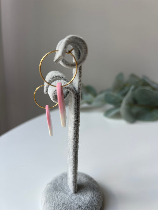 Auskarai "Rožinis šydas"